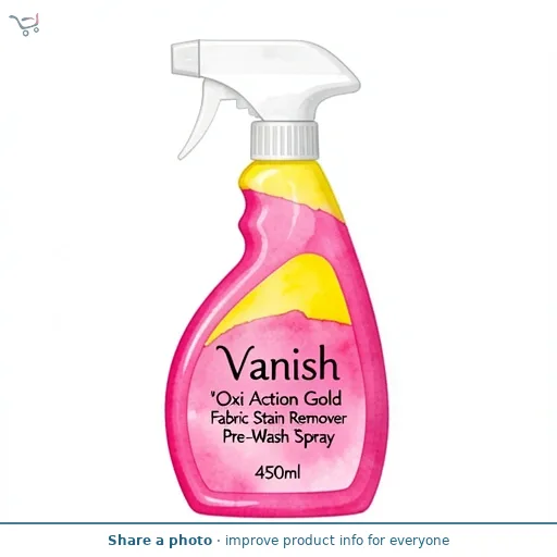 Vanish ' Oxi Action Gold Fabric Stain Remover Pre-Wash Spray 450ml