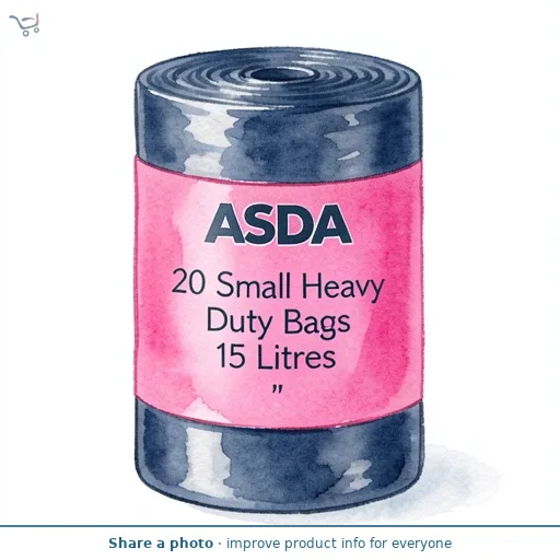 ASDA 20 Small Heavy Duty Bags 15 Litres