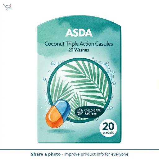 ASDA Coconut Triple Action Capsules 20 Washes