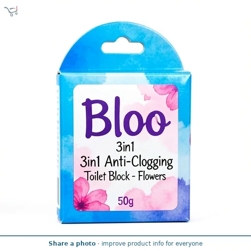 Bloo 3in1 Anti-Clogging Toilet Block - Flowers 50g