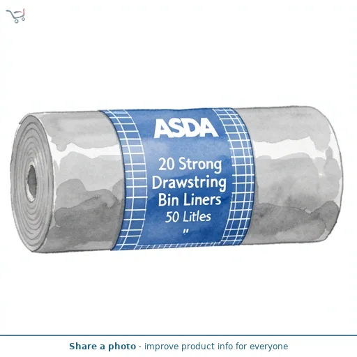 ASDA 20 Strong Drawstring Bin Liners 50 Litres
