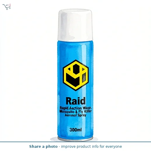 Raid Rapid Action Wasp, Mosquito & Fly Killer Aerosol Spray 300ml