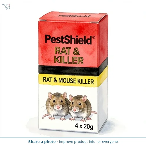 PestShield Rat & Mouse Killer 4 x 20g