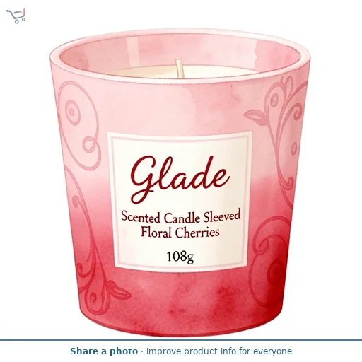 Glade Scented Candle Sleeved Floral Cherries 108g