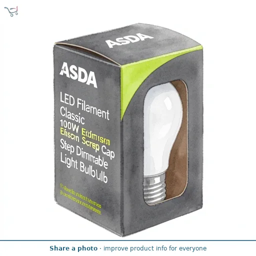 ASDA LED Filament Classic 100W Edison Screw Cap Step Dimmable Light Bulb