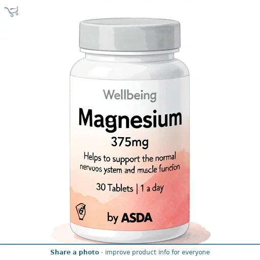 ASDA Wellbeing Magnesium 375 Mg Tablets 1 a Day