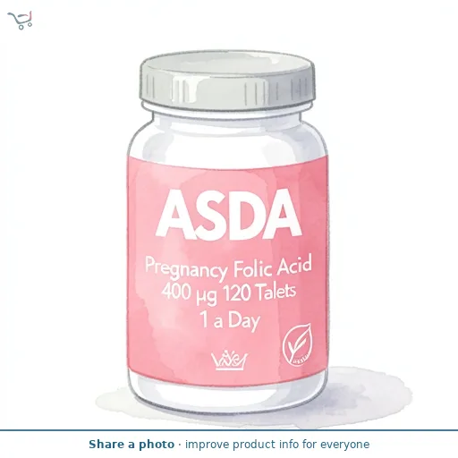 ASDA Pregnancy Folic Acid 400 μg 120 Tablets 1 a Day