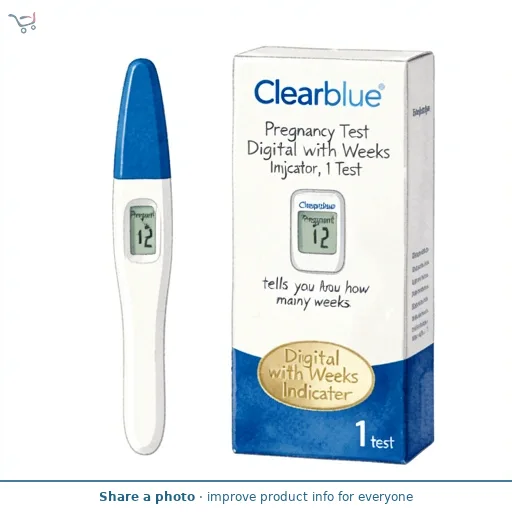 Clearblue Pregnancy Test Digital with Weeks Indicator, 1 Test