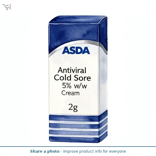ASDA Antiviral Cold Sore Relief 5% w/w Cream Tube 2g