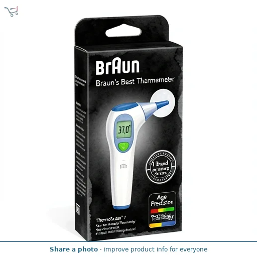 Braun ThermoScan® 7 Ear thermometer | Age Precision® Technology | Colour-coded Digital Display | Baby and Infant Friendly | #1 Brand among doctors1
