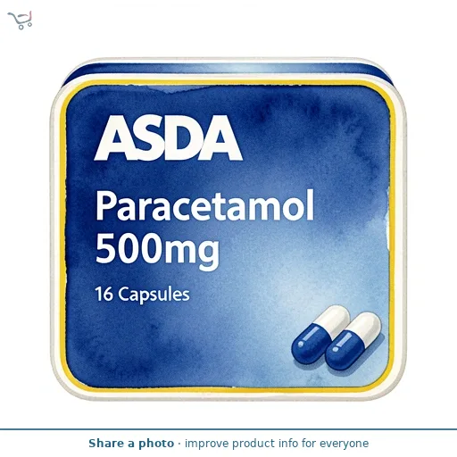 ASDA Paracetamol 500mg Capsules 16 Capsules