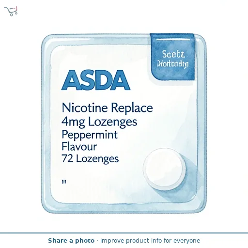 ASDA Nicotine Replace 4mg Lozenges Peppermint Flavour 72 Lozenges