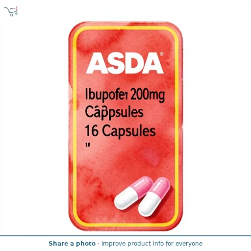 ASDA Ibuprofen 200mg Capsules 16 Capsules