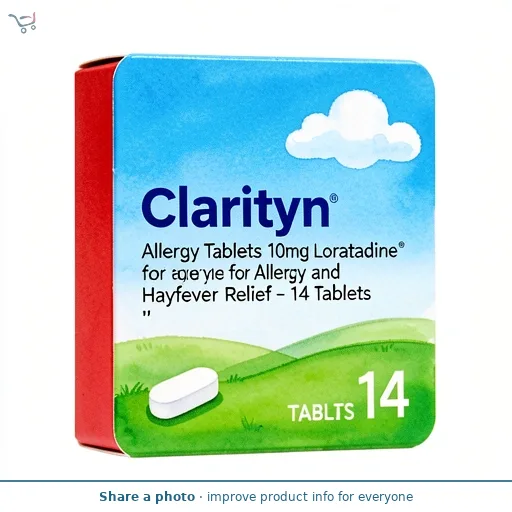 Clarityn Allergy Tablets 10mg Loratadine for Allergy and Hayfever Relief - 14 Tablets