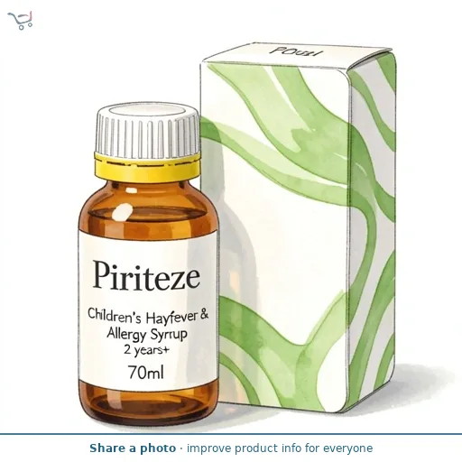 Piriteze Children’s Hayfever & Allergy Syrup 2 years+, 70ml