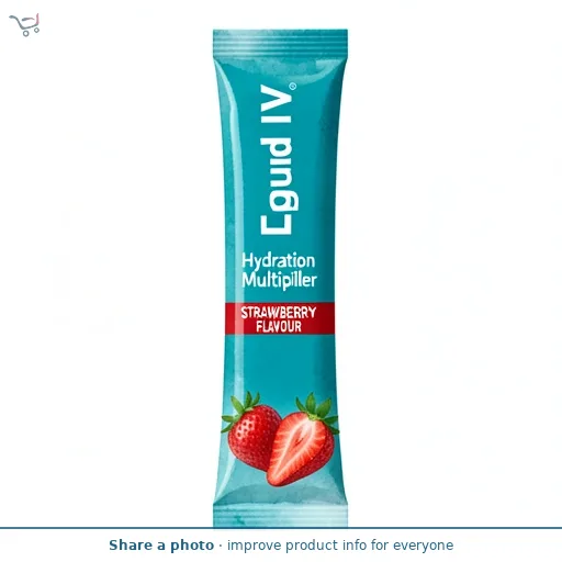 Liquid IV Hydration Multiplier* Strawberry Electrolyte Powder Mix Food Supplement 3 sachets