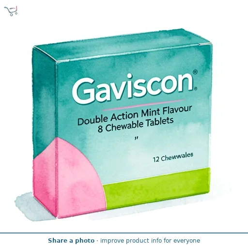 Gaviscon Double Action Mint Flavour 8 Chewable Tablets