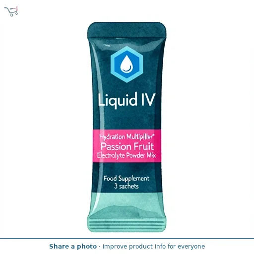 Liquid IV Hydration Electrolyte Powder Passion Fruit 3 Sachets
