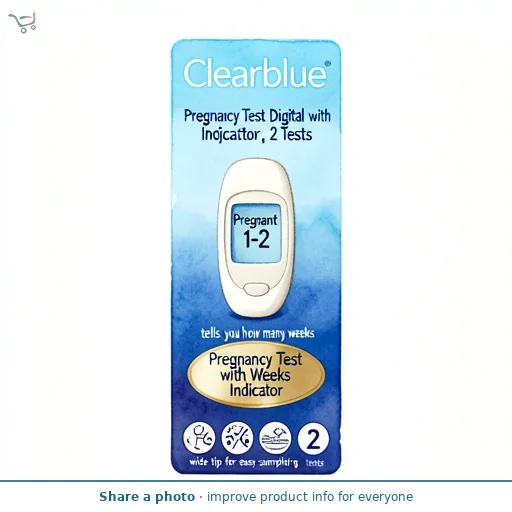 Clearblue Pregnancy Test Digital with Weeks Indicator, 2 Tests