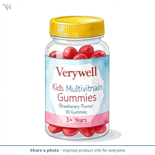 Verywell Kids Multivitamin Gummies Strawberry Flavour 30 Gummies 3+ Years