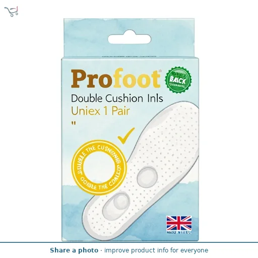 Profoot Double Cushion Full Length Insoles Unisex 1 Pair