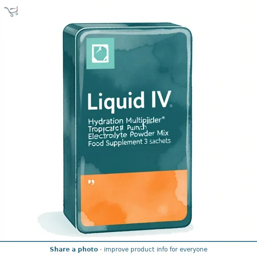 Liquid IV Hydration Multiplier* Tropical Punch Electrolyte Powder Mix Food Supplement 3 sachets