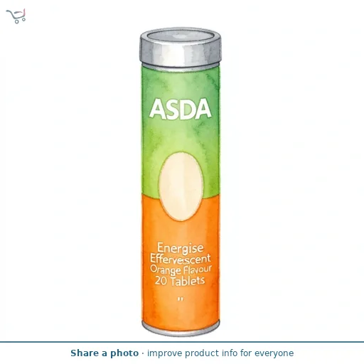 ASDA Energise Effervescent Orange Flavour 20 Tablets