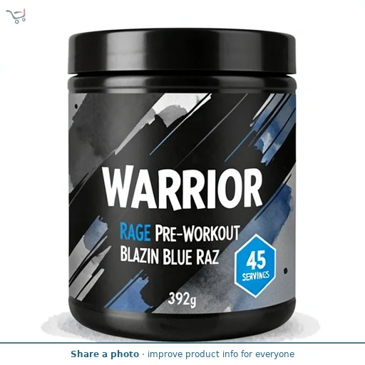 Warrior Rage Pre-Workout Blazin Blue Raz 392g