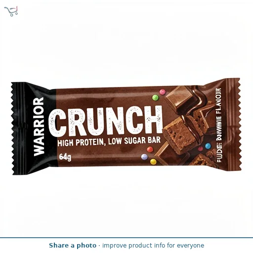 Warrior Crunch High Protein Low Sugar Bar Fudge Brownie Flavour 64g