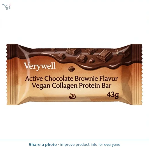 Verywell Active Chocolate Brownie Flavour Vegan Collagen Protein Bar 43g