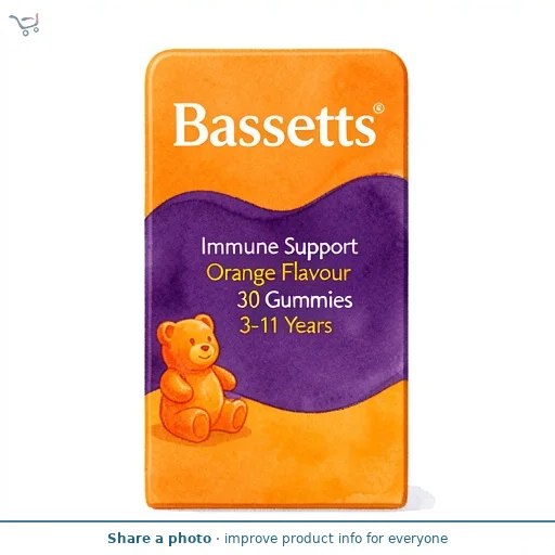 Bassetts Vitamins Immune Support Orange Flavour Gummies 3-11 Years x30