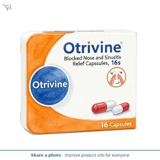 Otrivine Otricaps Blocked Nose and Sinusitis Relief Capsules, 16s