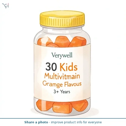 Verywell 30 Kids Multivitamin Gummies Orange Flavour 3+ Years