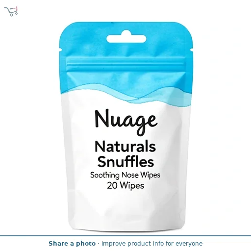 Nuage Naturals Snuffles Soothing Nose Wipes 20 Wipes