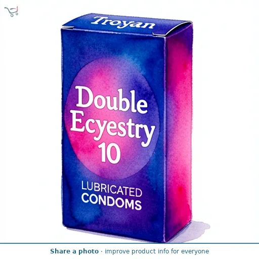Trojan Double Ecstasy 10 Lubricated Condoms