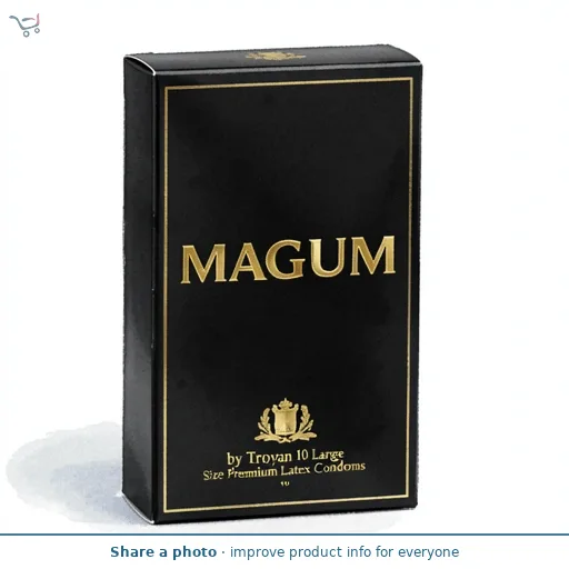 Magnum by Trojan 10 Large Size Premium Latex Condoms