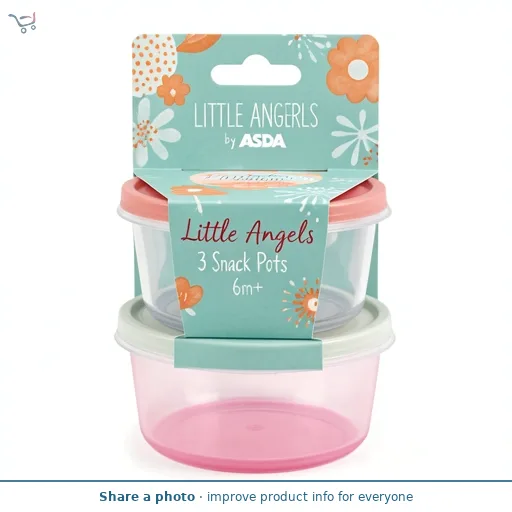 LITTLE ANGELS by ASDA 3 Snack Pots 6m+