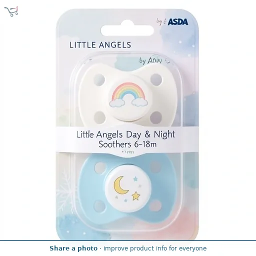 LITTLE ANGELS by ASDA Day & Night Soothers 6-18m
