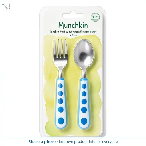 Munchkin Toddler Fork & Spoon Set 12m+ 2 Pack