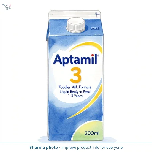 Aptamil Aptamil 3 Toddler Milk Formula Liquid Ready to Feed 1-3 Years 200ml