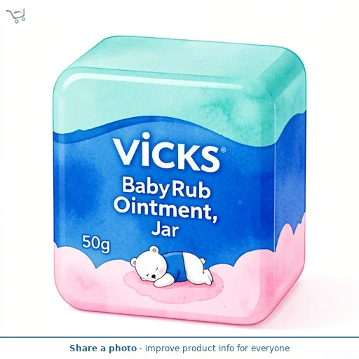 Vicks BabyRub Ointment for Soothing and Relaxing Baby Massage - 50g Jar