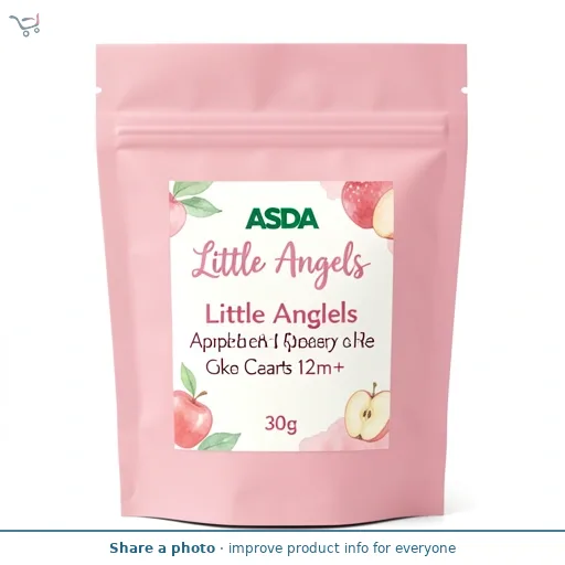 ASDA Little Angels Little Angels Apple & Raspberry Corn Cake Hearts 12m+ 30g