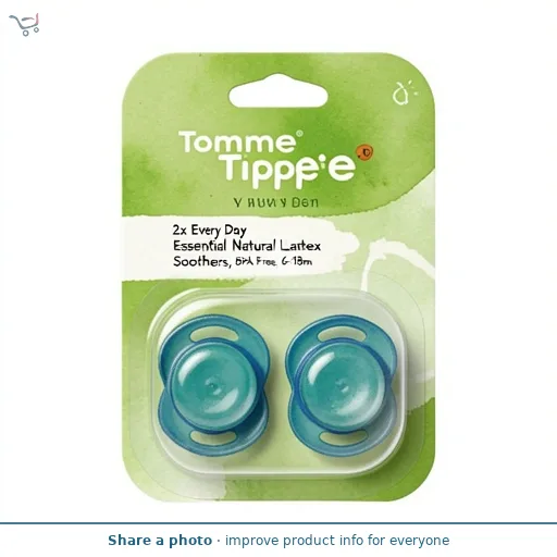 Tommee Tippee 2x Every Day Essential Natural Latex Soothers, BPA Free, 6-18m