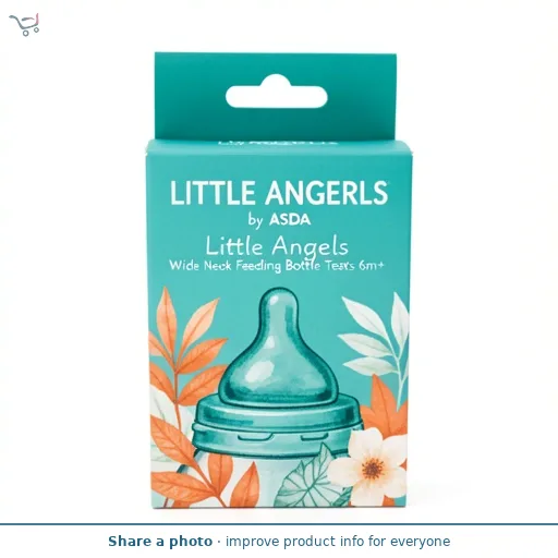 LITTLE ANGELS by ASDA Wide Neck Feeding Bottle Teats 6m+