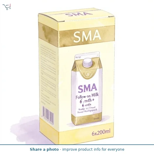 SMA ® 2 Follow-on Baby Milk Liquid Formula 6 Months+ Multipack 6x200ml