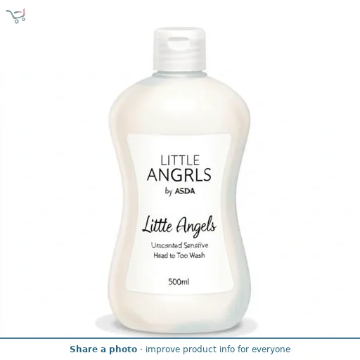 LITTLE ANGELS by ASDA by  Unscented Sensitive Head to Toe Wash 500ml