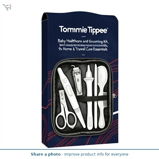 Tommee Tippee Baby Healthcare and Grooming Kit, 9x Home & Travel Care Essentials