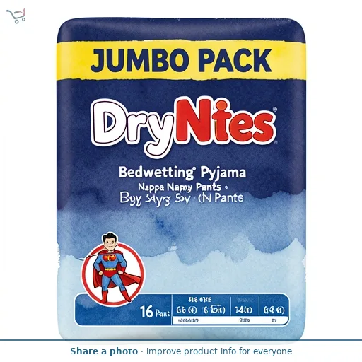Huggies DryNites Boys Pyjama Pants for Bedwetting Age 3-4 Years 12-21kg x16