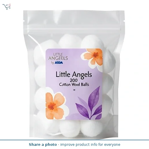 LITTLE ANGELS by ASDA 200 Cotton Wool Balls