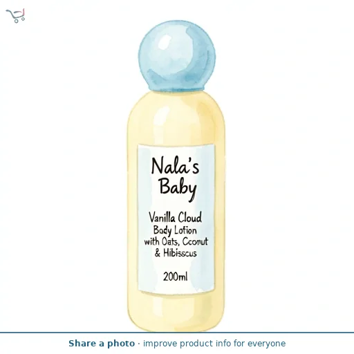 Nala's Baby Vanilla Cloud Body Lotion with Oats, Coconut & Hibiscus 200ml